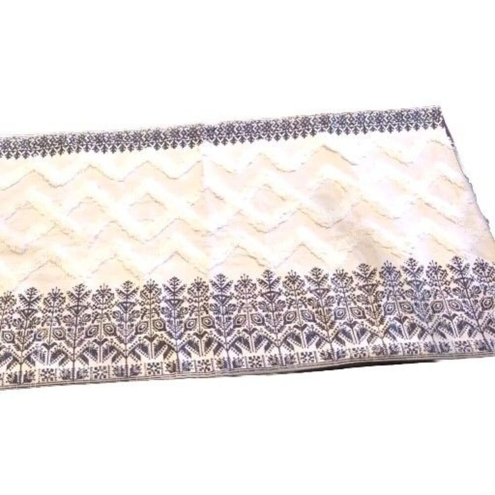 Boho Pillow Shams King Size Ink & Ivyy Tufted Navy And White Set of 2